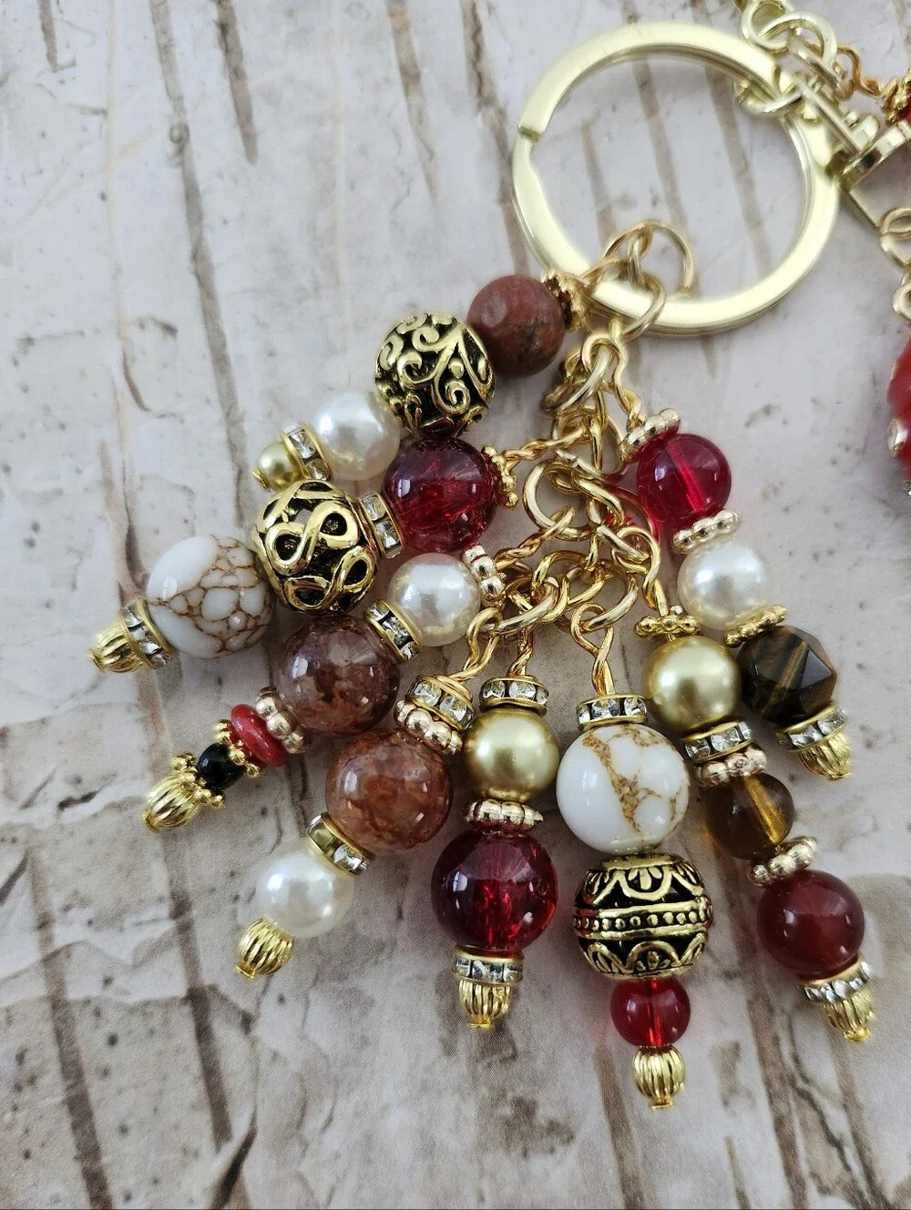 Mushroom Purse Charm or Keychain Carnelian Agate Handcrafted